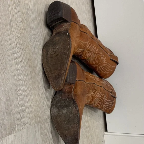 Brown Leather cowboy boots - Picture 3 of 5